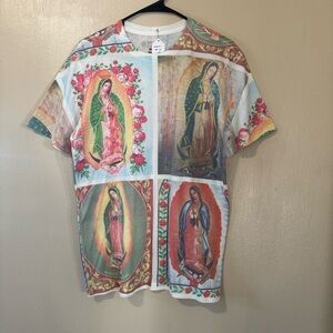 Virgin Mary all over graphic printed tshirt